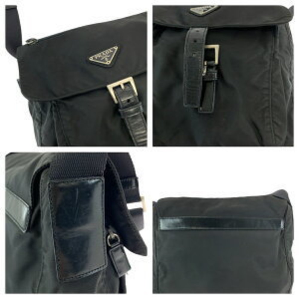 Prada Tessuto Triangular Black Nylon Shoulder Bag… - image 4